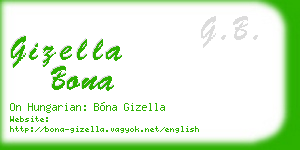 gizella bona business card