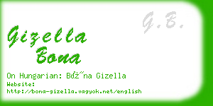 gizella bona business card